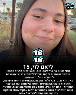 בתמונה: ליאם לוי. מתוך: עמוד האינסטגרם ״הנוער של ישראל״. תמונה: באדיבות המצולמים