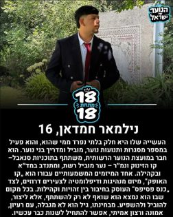בתמונה: נילמאר חמדאן. מתוך: עמוד האינסטגרם ״הנוער של ישראל״. צילום: באדיבות המצולמים