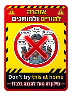 אזהרה להורים ולמותגים. קרדיט: נוצר על ידי בינה מלאכותית 